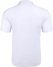 Men'S Golf Shirts Slim Fit Polo Shirt Cotton Pique Mesh Basic T Shirt White